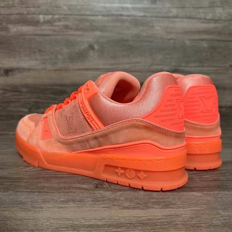 閒置新未使用 LV路易威登 trainer 橙色 滿印老花41.5碼-3