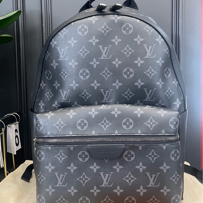 全新❤️帶票 Lv 黑色老花 阿波羅雙肩包小號-0