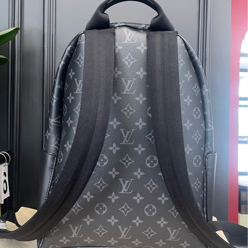 全新❤️帶票 Lv 黑色老花 阿波羅雙肩包小號-2