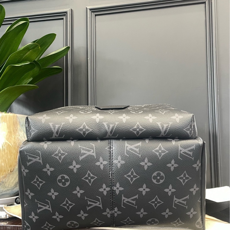 全新❤️帶票 Lv 黑色老花 阿波羅雙肩包小號-4