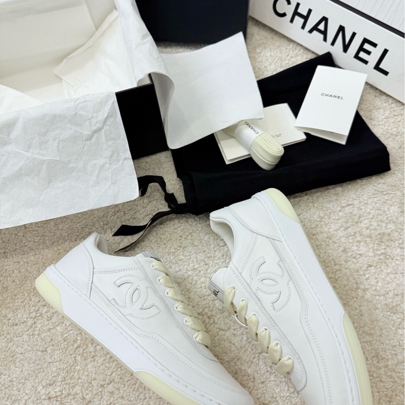 香奈兒Chanel經典小白鞋尺碼 36.5碼，99新 帶盒-3