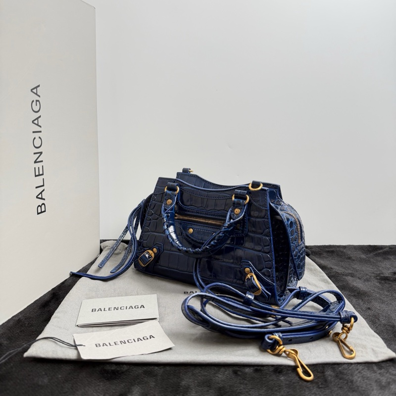 巴黎世家/Balenciaga  紫色机车包-2