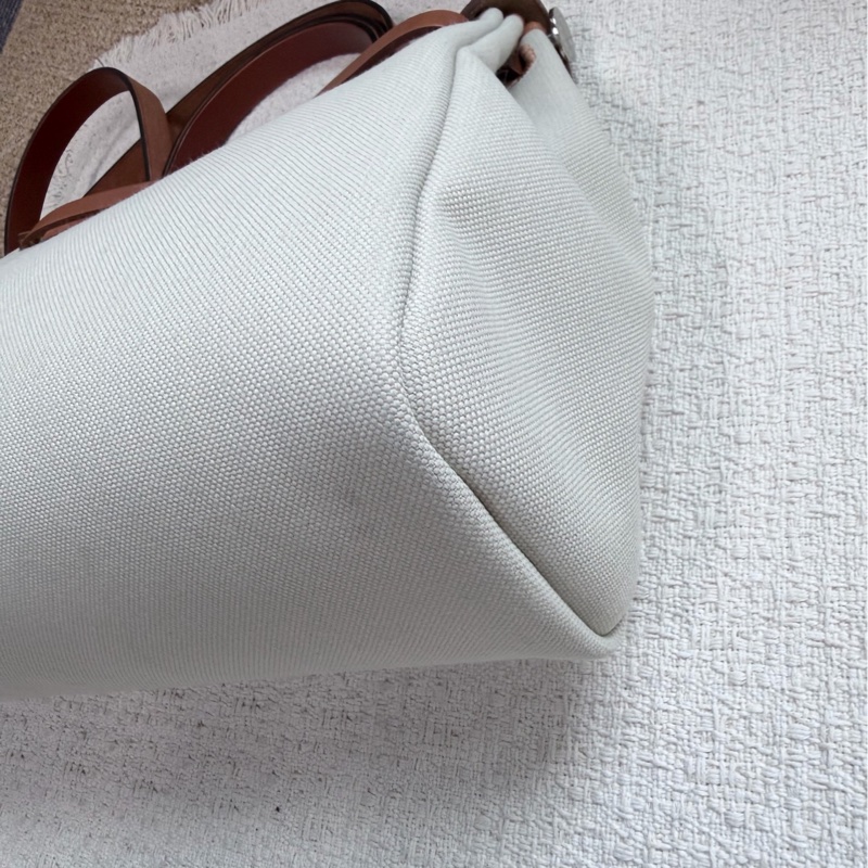 愛馬仕herbag31 冰川白拼金棕/烏木色肩帶-4