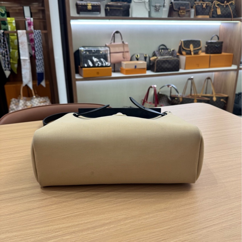 Herbag Zip31 帆布拼牛皮，風衣灰拼黑色金扣-5