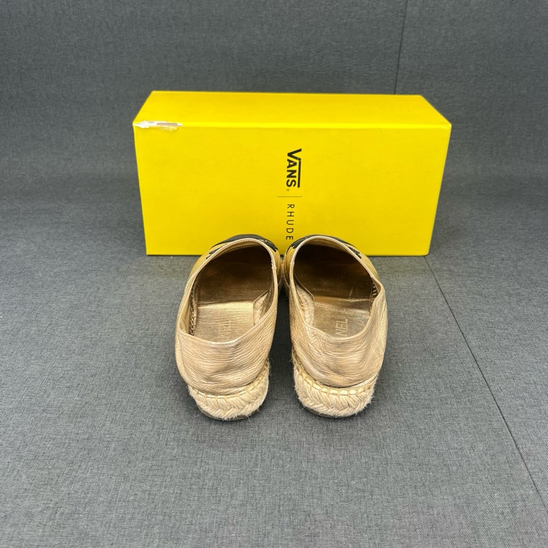 Chanel香奈兒經典雙C 漁夫鞋 黑金 38碼-2