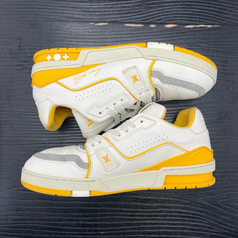 Louis Vuitton路易威登 trainer 白黃 41 碼-4