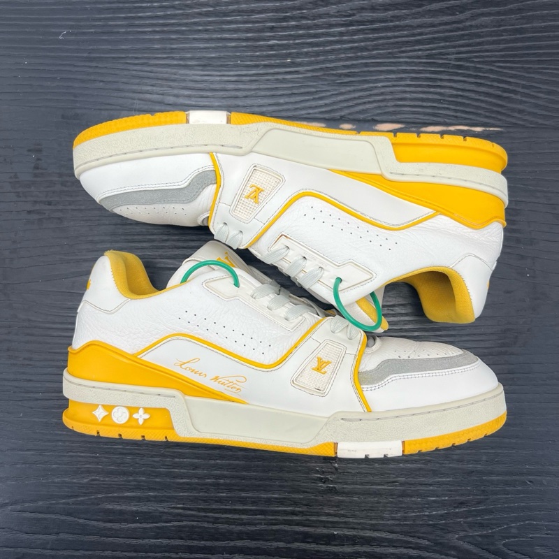 Louis Vuitton路易威登 trainer 白黃 41 碼-5