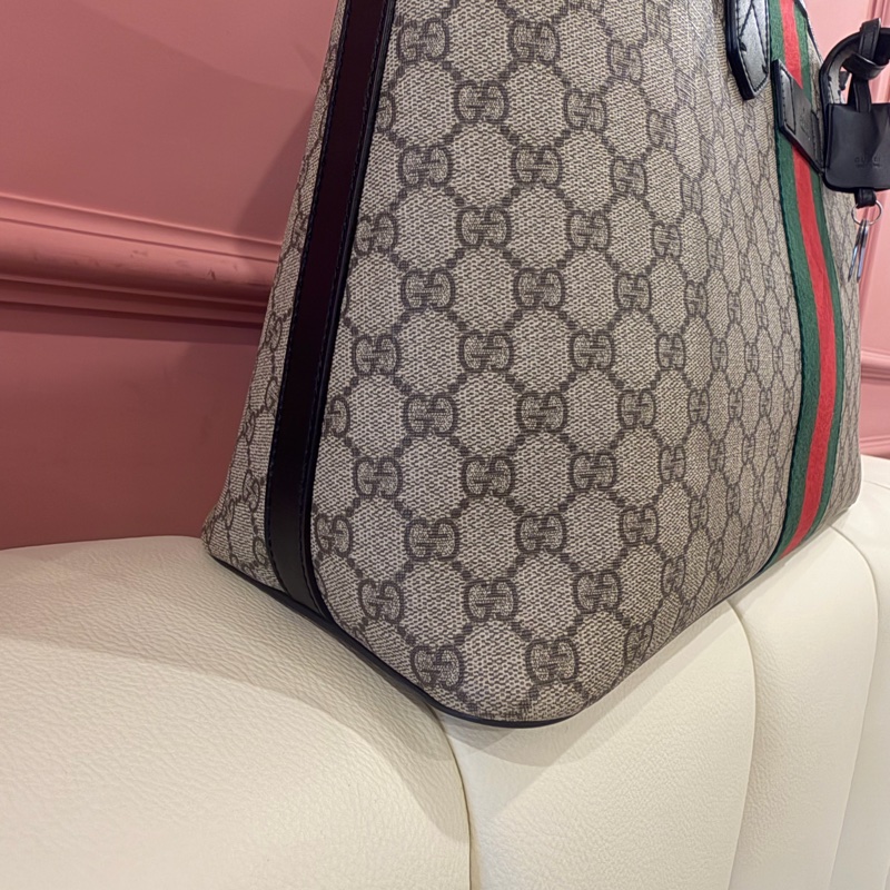 古馳Gucci Ophidia GG Supreme 經典紅綠織帶 中性電腦公事包/托特包-13