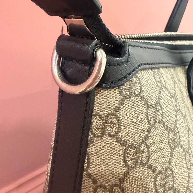 古馳Gucci Ophidia GG Supreme 經典紅綠織帶 中性電腦公事包/托特包-19