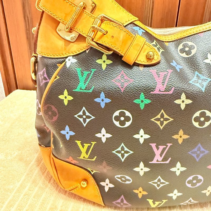 Louis Vuitton LV村上隆 黑彩 肩背包 南瓜包 斜跨包/母親節活動 送一條MJ寬版可調式背帶 可斜跨-2
