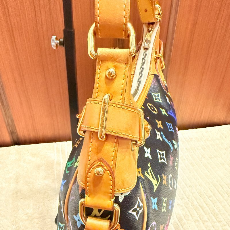Louis Vuitton LV村上隆 黑彩 肩背包 南瓜包 斜跨包/母親節活動 送一條MJ寬版可調式背帶 可斜跨-8