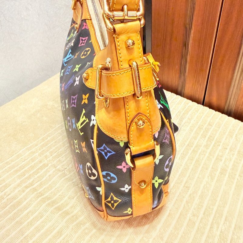 Louis Vuitton LV村上隆 黑彩 肩背包 南瓜包 斜跨包/母親節活動 送一條MJ寬版可調式背帶 可斜跨-10