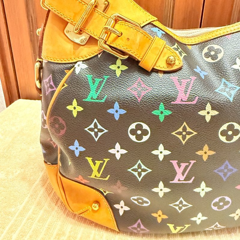 Louis Vuitton LV村上隆 黑彩 肩背包 南瓜包 斜跨包/母親節活動 送一條MJ寬版可調式背帶 可斜跨-11