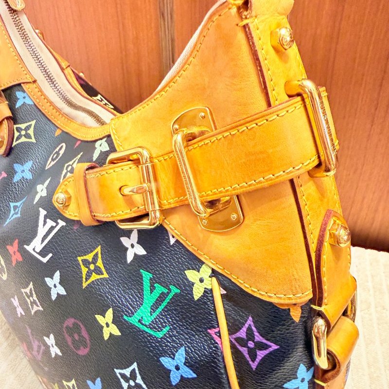 Louis Vuitton LV村上隆 黑彩 肩背包 南瓜包 斜跨包/母親節活動 送一條MJ寬版可調式背帶 可斜跨-13