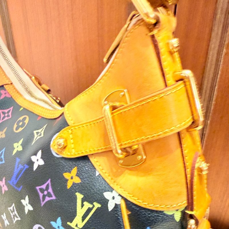 Louis Vuitton LV村上隆 黑彩 肩背包 南瓜包 斜跨包/母親節活動 送一條MJ寬版可調式背帶 可斜跨-17