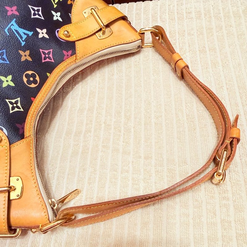 Louis Vuitton LV村上隆 黑彩 肩背包 南瓜包 斜跨包/母親節活動 送一條MJ寬版可調式背帶 可斜跨-19
