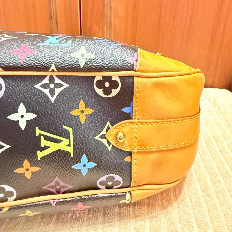 Louis Vuitton LV村上隆 黑彩 肩背包 南瓜包 斜跨包/母親節活動 送一條MJ寬版可調式背帶 可斜跨-20