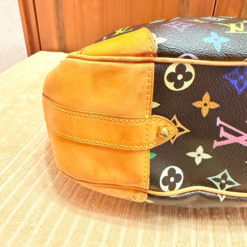 Louis Vuitton LV村上隆 黑彩 肩背包 南瓜包 斜跨包/母親節活動 送一條MJ寬版可調式背帶 可斜跨-21