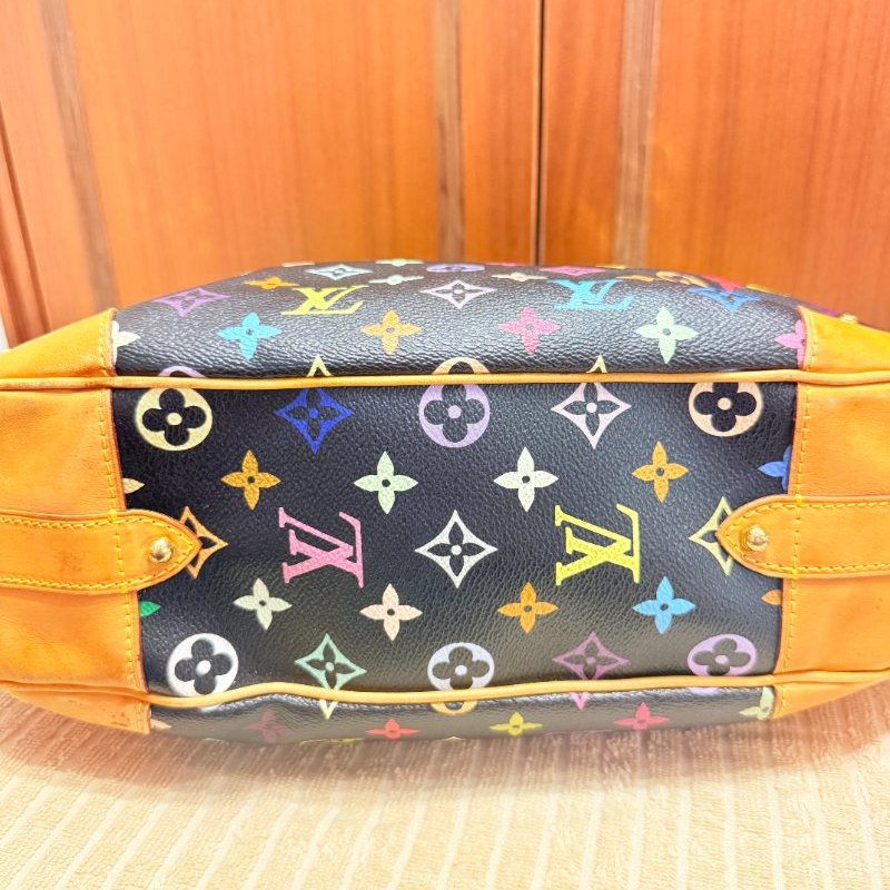 Louis Vuitton LV村上隆 黑彩 肩背包 南瓜包 斜跨包/母親節活動 送一條MJ寬版可調式背帶 可斜跨-23