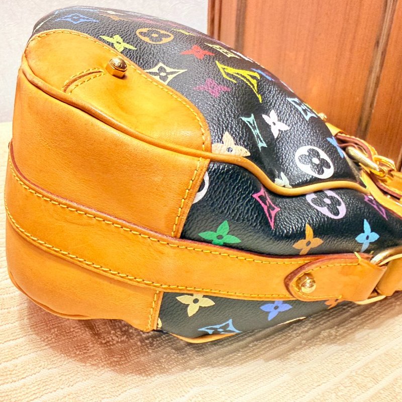 Louis Vuitton LV村上隆 黑彩 肩背包 南瓜包 斜跨包/母親節活動 送一條MJ寬版可調式背帶 可斜跨-24