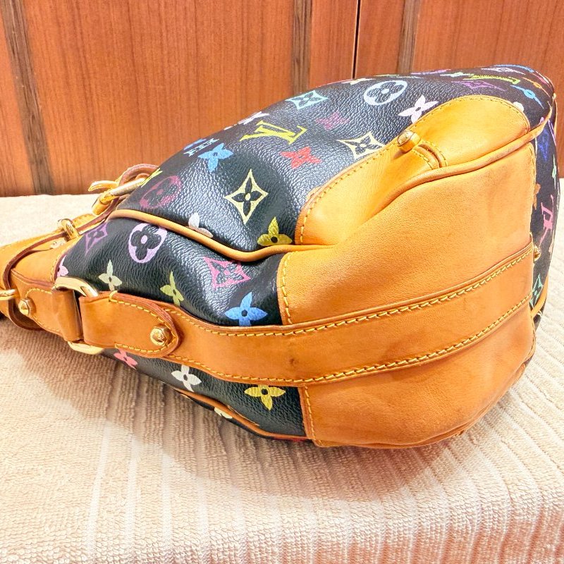 Louis Vuitton LV村上隆 黑彩 肩背包 南瓜包 斜跨包/母親節活動 送一條MJ寬版可調式背帶 可斜跨-26