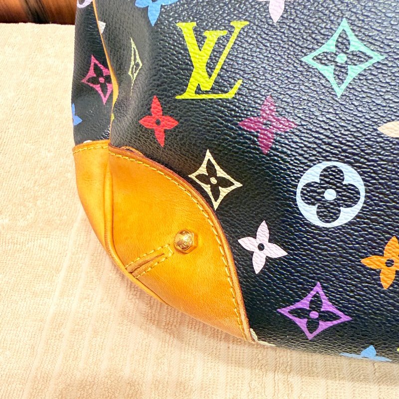 Louis Vuitton LV村上隆 黑彩 肩背包 南瓜包 斜跨包/母親節活動 送一條MJ寬版可調式背帶 可斜跨-29