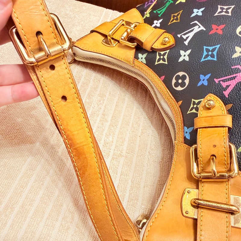 Louis Vuitton LV村上隆 黑彩 肩背包 南瓜包 斜跨包/母親節活動 送一條MJ寬版可調式背帶 可斜跨-32