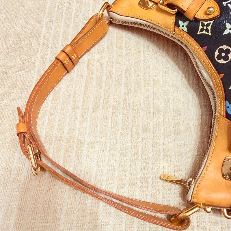 Louis Vuitton LV村上隆 黑彩 肩背包 南瓜包 斜跨包/母親節活動 送一條MJ寬版可調式背帶 可斜跨-36