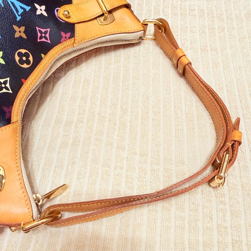 Louis Vuitton LV村上隆 黑彩 肩背包 南瓜包 斜跨包/母親節活動 送一條MJ寬版可調式背帶 可斜跨-38