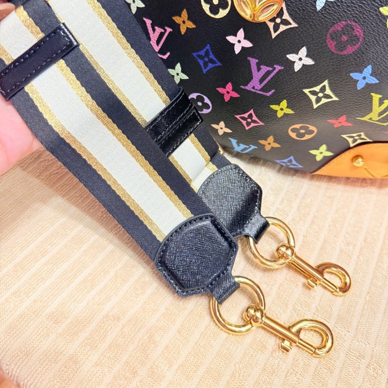 Louis Vuitton LV村上隆 黑彩 肩背包 南瓜包 斜跨包/母親節活動 送一條MJ寬版可調式背帶 可斜跨-40
