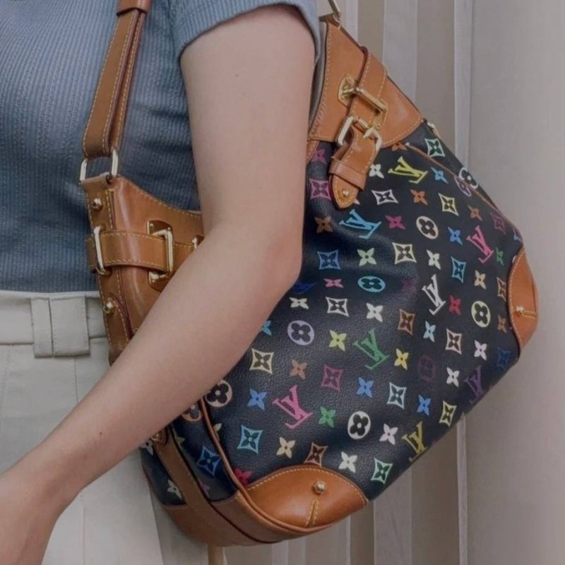 Louis Vuitton LV村上隆 黑彩 肩背包 南瓜包 斜跨包/母親節活動 送一條MJ寬版可調式背帶 可斜跨-42