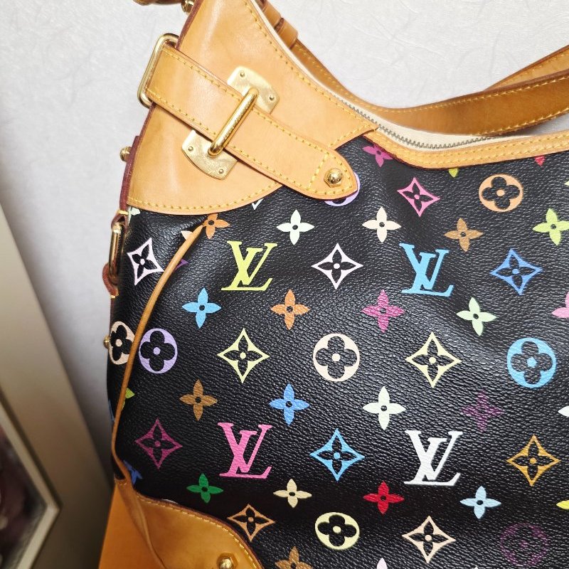 Louis Vuitton LV村上隆 黑彩 肩背包 南瓜包 斜跨包/母親節活動 送一條MJ寬版可調式背帶 可斜跨-3