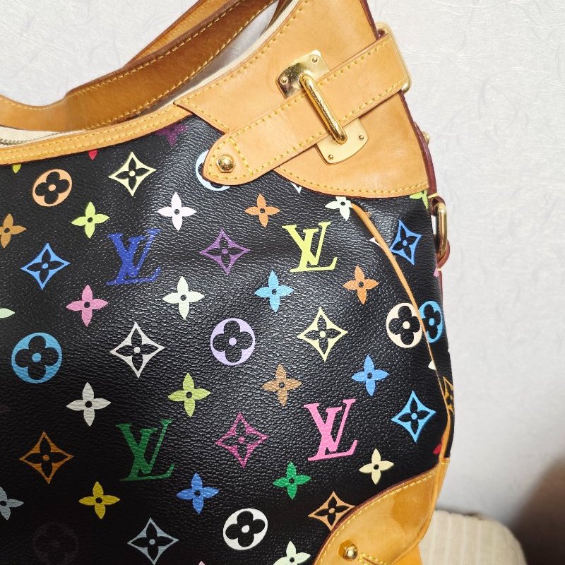 Louis Vuitton LV村上隆 黑彩 肩背包 南瓜包 斜跨包/母親節活動 送一條MJ寬版可調式背帶 可斜跨-4