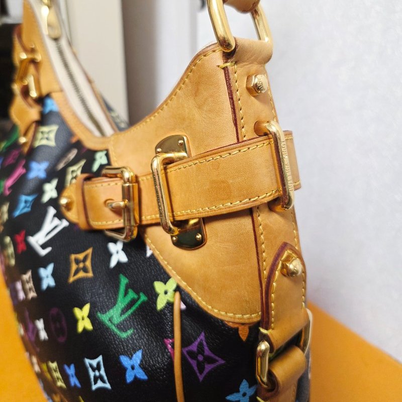 Louis Vuitton LV村上隆 黑彩 肩背包 南瓜包 斜跨包/母親節活動 送一條MJ寬版可調式背帶 可斜跨-8