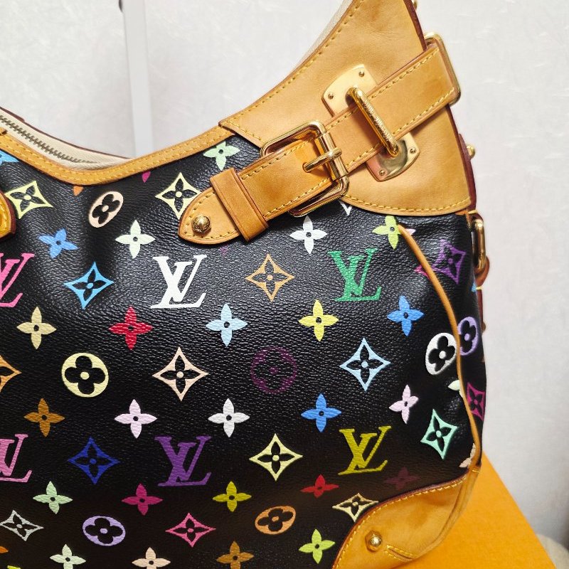 Louis Vuitton LV村上隆 黑彩 肩背包 南瓜包 斜跨包/母親節活動 送一條MJ寬版可調式背帶 可斜跨-10