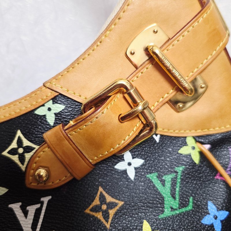 Louis Vuitton LV村上隆 黑彩 肩背包 南瓜包 斜跨包/母親節活動 送一條MJ寬版可調式背帶 可斜跨-12