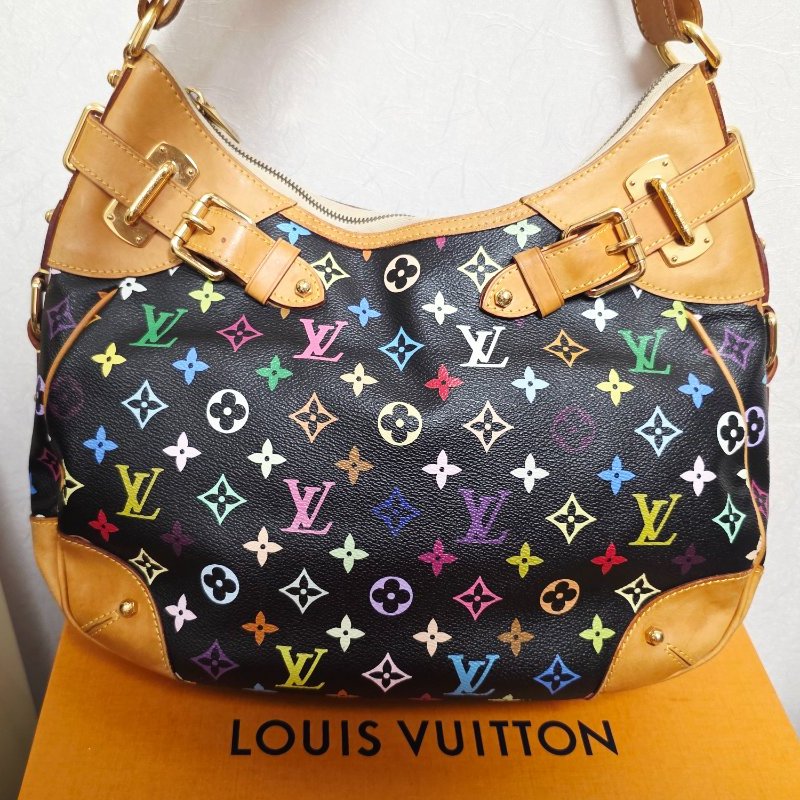 Louis Vuitton LV村上隆 黑彩 肩背包 南瓜包 斜跨包/母親節活動 送一條MJ寬版可調式背帶 可斜跨-13