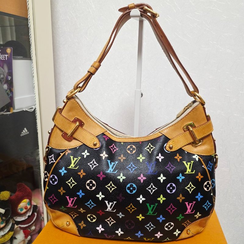 Louis Vuitton LV村上隆 黑彩 肩背包 南瓜包 斜跨包/母親節活動 送一條MJ寬版可調式背帶 可斜跨-14