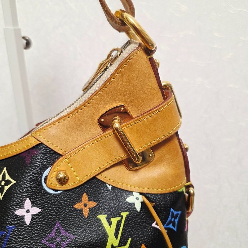 Louis Vuitton LV村上隆 黑彩 肩背包 南瓜包 斜跨包/母親節活動 送一條MJ寬版可調式背帶 可斜跨-16