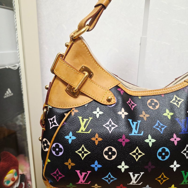 Louis Vuitton LV村上隆 黑彩 肩背包 南瓜包 斜跨包/母親節活動 送一條MJ寬版可調式背帶 可斜跨-18
