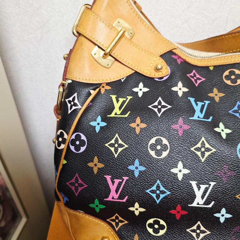 Louis Vuitton LV村上隆 黑彩 肩背包 南瓜包 斜跨包/母親節活動 送一條MJ寬版可調式背帶 可斜跨-19