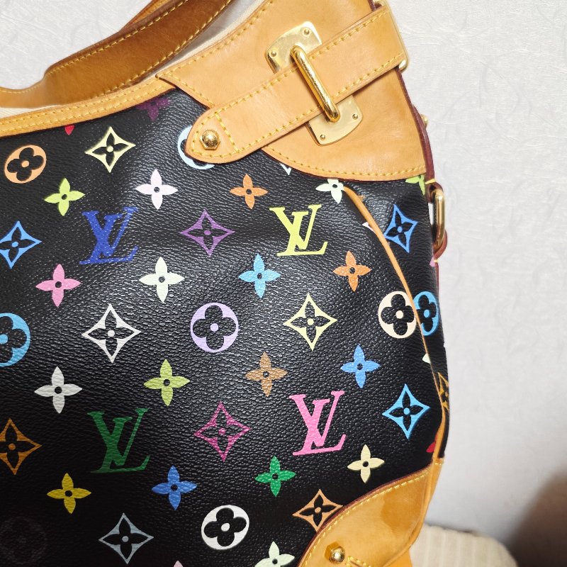 Louis Vuitton LV村上隆 黑彩 肩背包 南瓜包 斜跨包/母親節活動 送一條MJ寬版可調式背帶 可斜跨-20