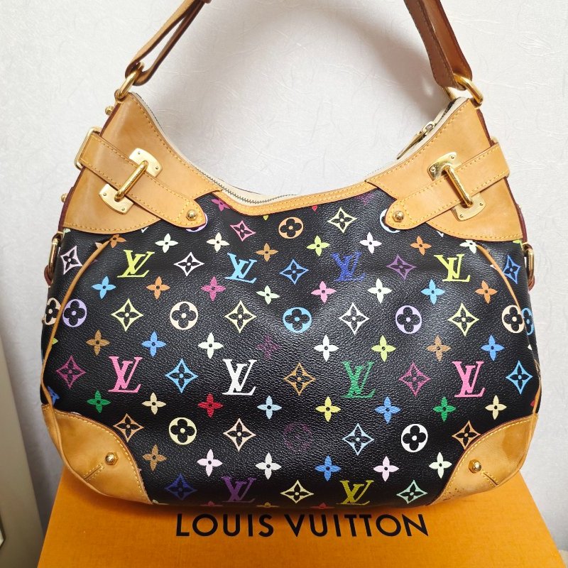 Louis Vuitton LV村上隆 黑彩 肩背包 南瓜包 斜跨包/母親節活動 送一條MJ寬版可調式背帶 可斜跨-21