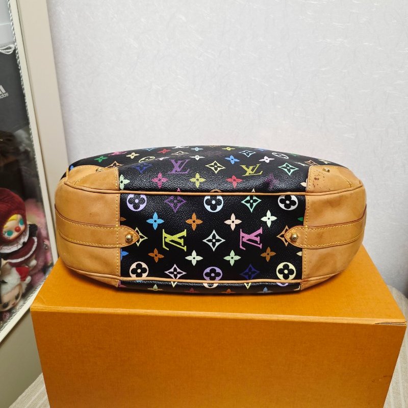 Louis Vuitton LV村上隆 黑彩 肩背包 南瓜包 斜跨包/母親節活動 送一條MJ寬版可調式背帶 可斜跨-22