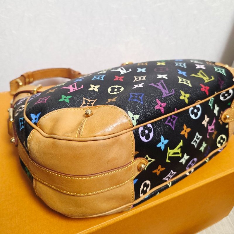 Louis Vuitton LV村上隆 黑彩 肩背包 南瓜包 斜跨包/母親節活動 送一條MJ寬版可調式背帶 可斜跨-23