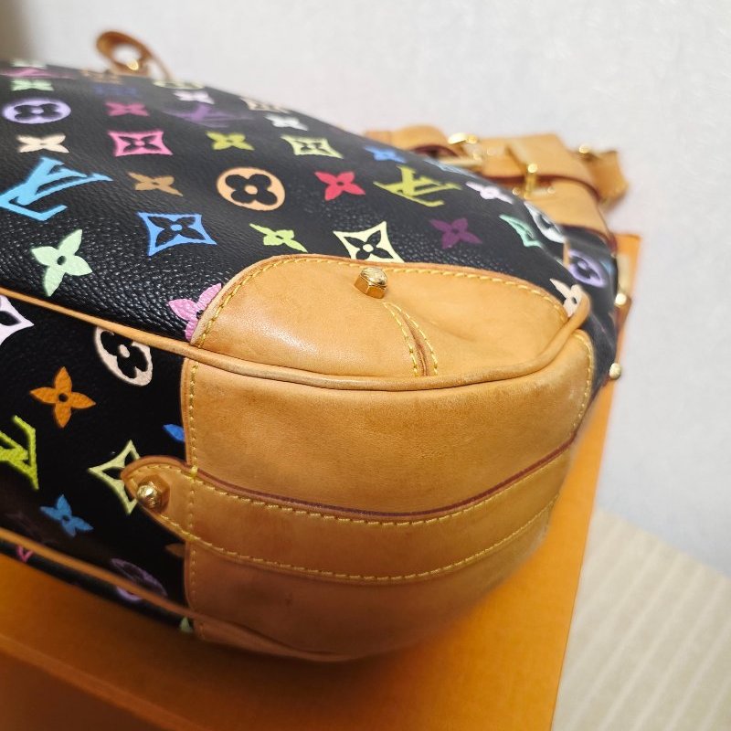 Louis Vuitton LV村上隆 黑彩 肩背包 南瓜包 斜跨包/母親節活動 送一條MJ寬版可調式背帶 可斜跨-25