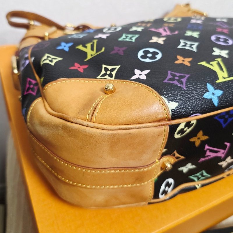Louis Vuitton LV村上隆 黑彩 肩背包 南瓜包 斜跨包/母親節活動 送一條MJ寬版可調式背帶 可斜跨-26