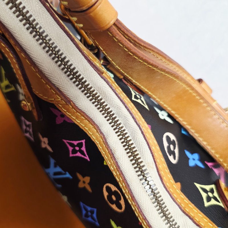 Louis Vuitton LV村上隆 黑彩 肩背包 南瓜包 斜跨包/母親節活動 送一條MJ寬版可調式背帶 可斜跨-32