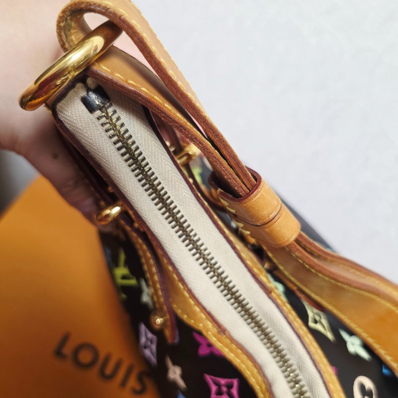 Louis Vuitton LV村上隆 黑彩 肩背包 南瓜包 斜跨包/母親節活動 送一條MJ寬版可調式背帶 可斜跨-34