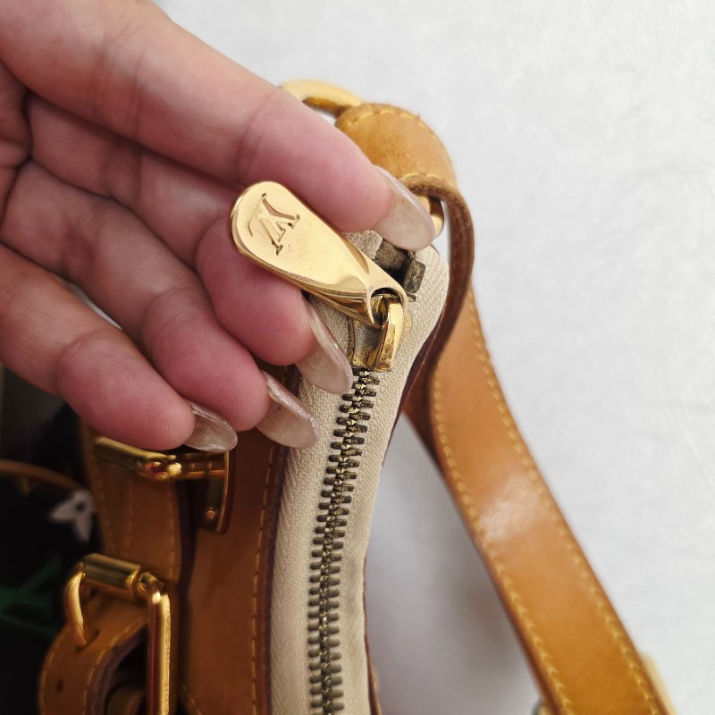 Louis Vuitton LV村上隆 黑彩 肩背包 南瓜包 斜跨包/母親節活動 送一條MJ寬版可調式背帶 可斜跨-38